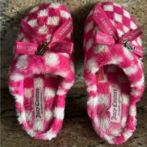 Juicy Couture Mule Ladies White Checkered Slippers